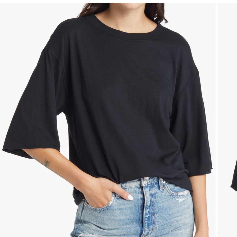 Treasure and Bond Contrast Stitch oversized t shirt